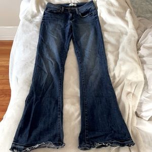 flare at bottom denim jeans